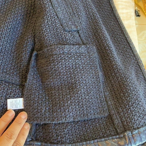 Piperlime Collection Woman’s Faux Leather Jacket Navy Color Size XS - Picture 7 of 13